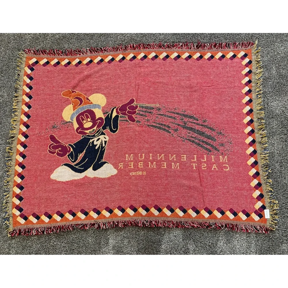 Disney Mickey Mouse Sorcerer's Apprentice Throw Blanket Millennium Cast Member